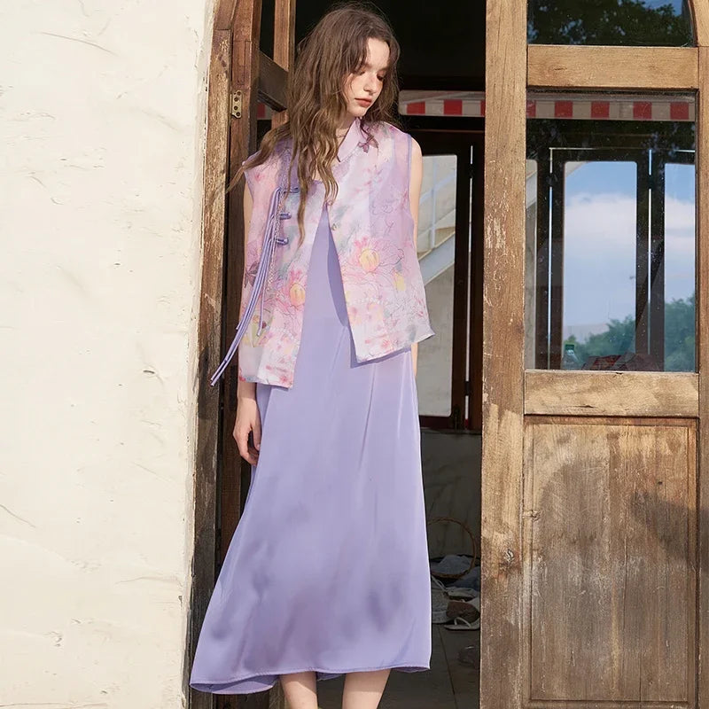 TripBelle Floral Maxi Dress with an Artful Hem