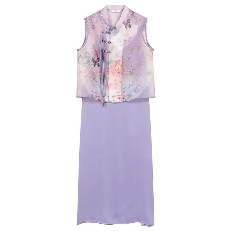 TripBelle Floral Maxi Dress with an Artful Hem